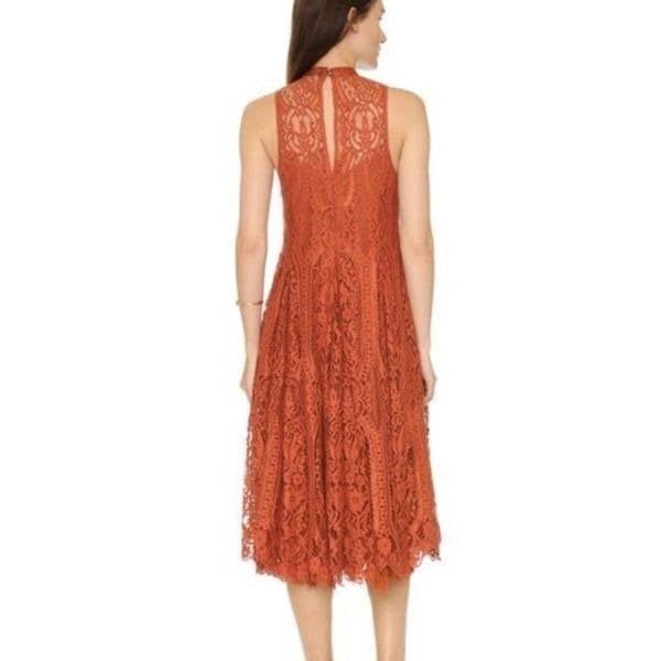 Free People Angel Rays Copper Lace Dress - Thumbnail 4