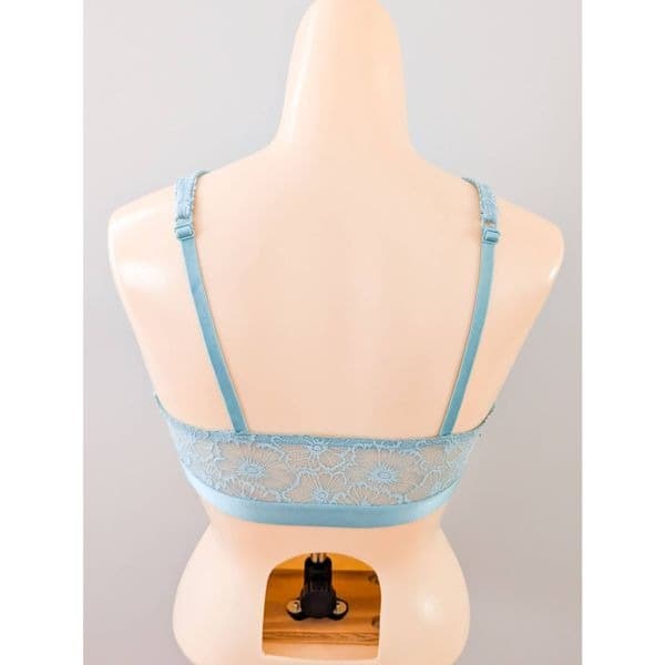 Colsie High Neck Lace Bra Crop Top - Thumbnail 2