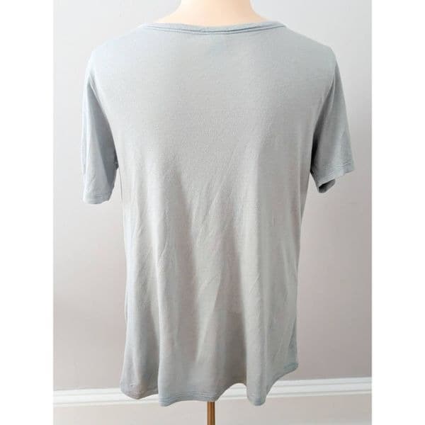 H&M Gray Scoop Neck T-shirt Women's - Thumbnail 2