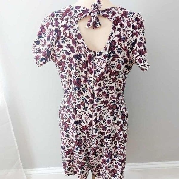Jack Wills Floral Short Sleeve Romper with Pockets - Thumbnail 2