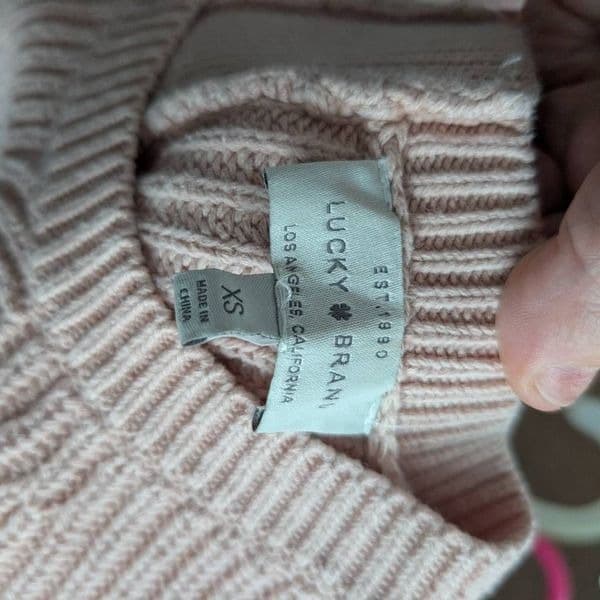 Lucky Brand Ombre Ribbed Knit Button Back Sweater - Thumbnail 3