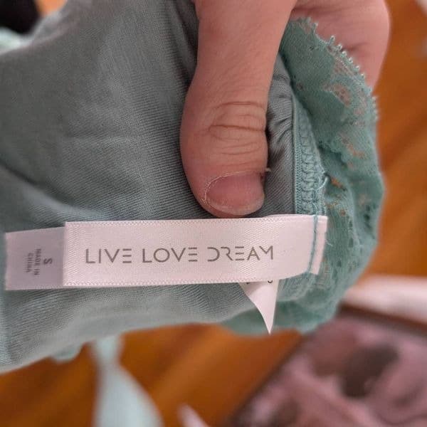 Aeropostale LLD Solid Lace Bandeau Aqua - Thumbnail 4