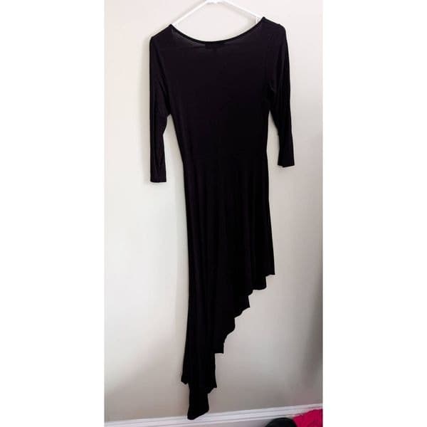 Lulus Black Asymmetrical Hem Dress - Thumbnail 3
