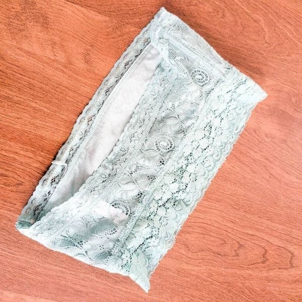 Aeropostale LLD Solid Lace Bandeau Aqua - Thumbnail 3