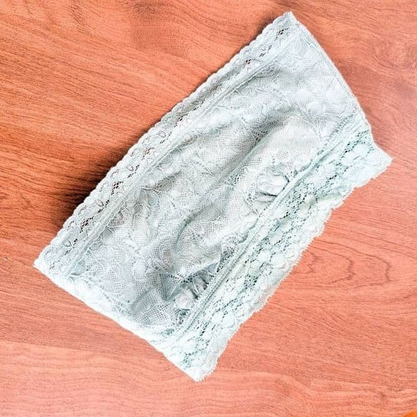 Aeropostale LLD Solid Lace Bandeau Aqua - Thumbnail 2