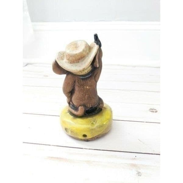 Vintage Cowboy Mouse on Wheel of Cheese - Thumbnail 2