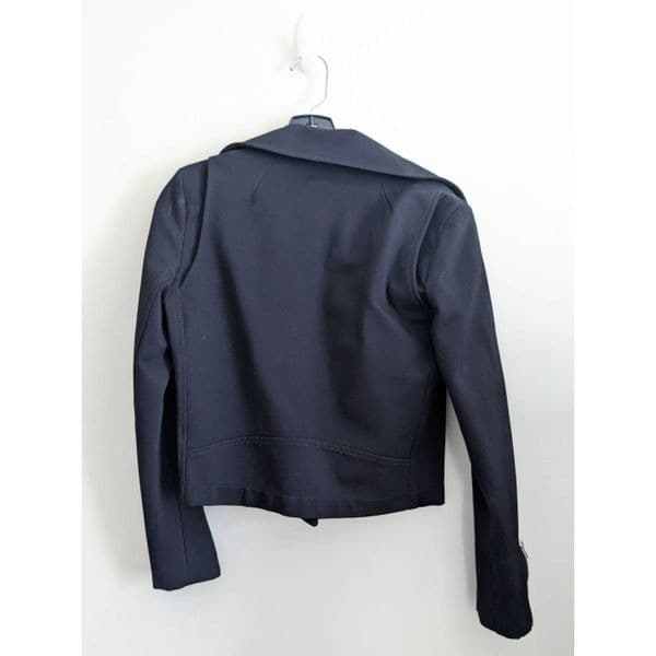 Olivaceous Black Moto Suede Zipper Jacket - Thumbnail 4