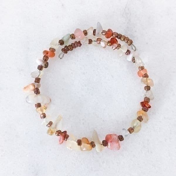 Beaded Stone Crystal Bracelet - Thumbnail 3