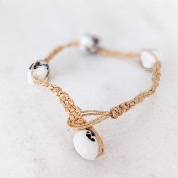 Braided Hemp Beaded Bracelet - Thumbnail 3