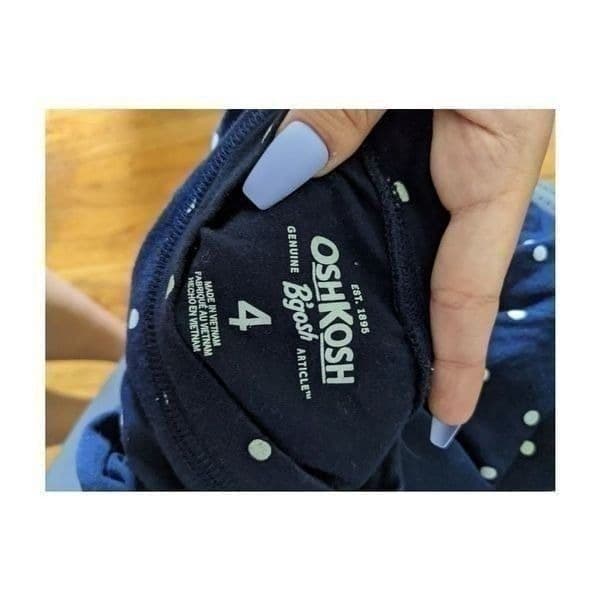 Osh Kosh B'Gosh Girls Polka Dot Gold Heart Dress - Thumbnail 3