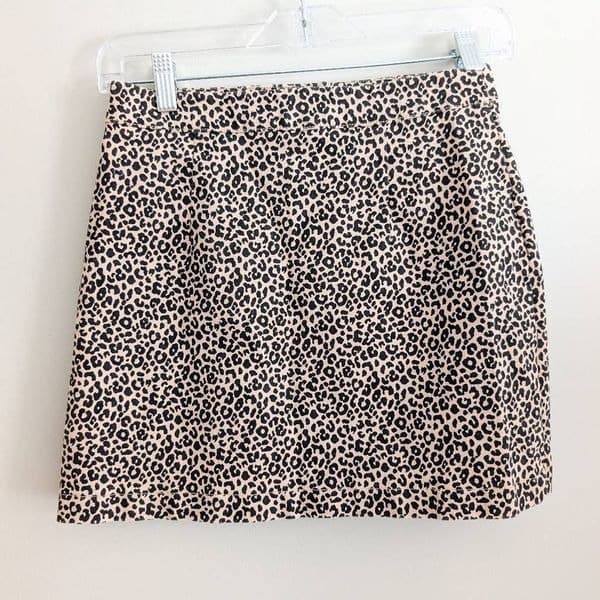 Forever 21 Button Front Leopard Print Mini Skirt - Thumbnail 2