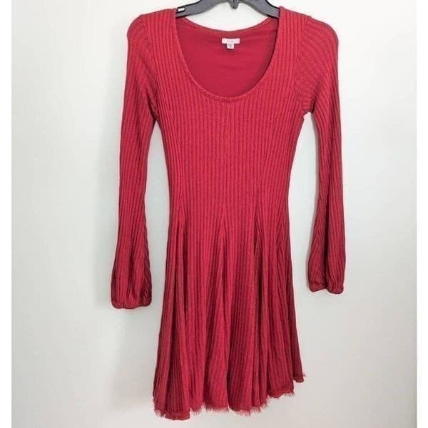 Urban Outfitters Ecote Topanga Ribbed Knit Mini Dress - Thumbnail 3