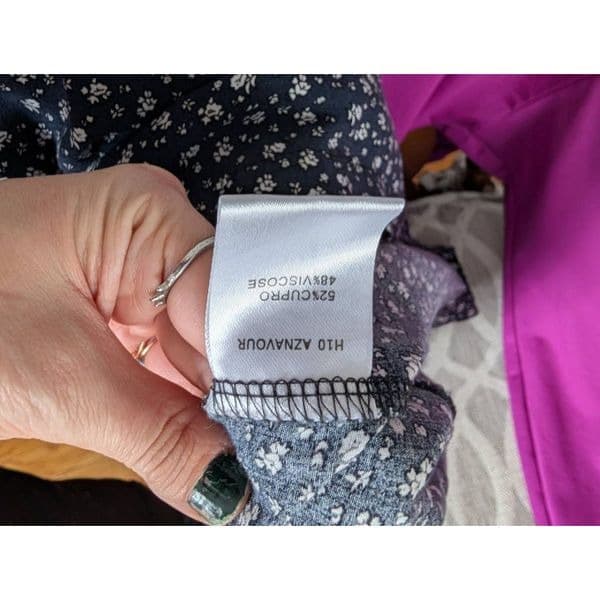 Behind Talk Navy Floral Prairie Midi Dress - Thumbnail 5