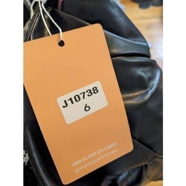 Thatssofetch Murk Skirt Black PU NWT - Thumbnail 7