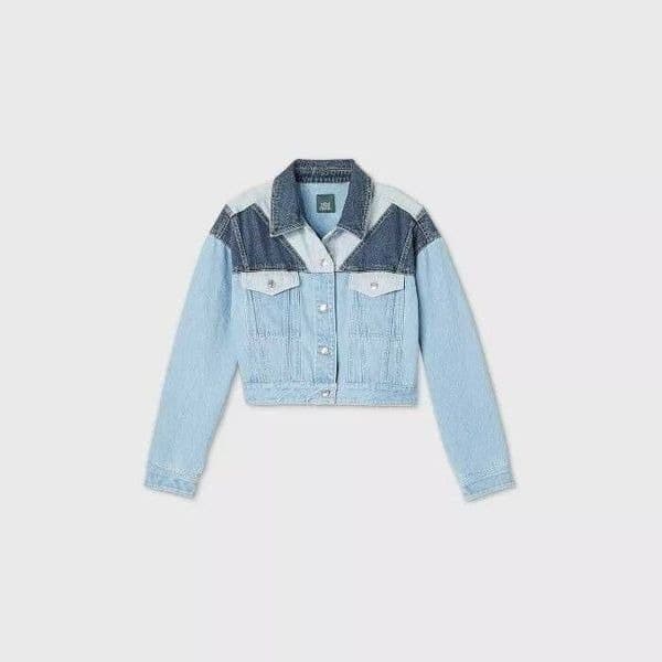 Wild Fable Women's Patchwork Denim Jacket