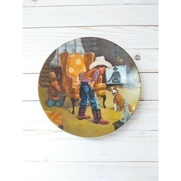 Vintage COWBOY CAPERS Collectible Plate
