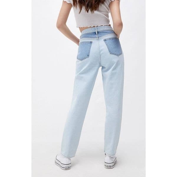 Pacsun Eco Hopper Patch Color Block Mom Jeans 26 - Thumbnail 5