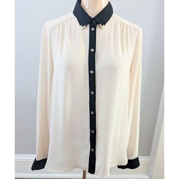 Forever 21 Button Up Collared Western Shirt
