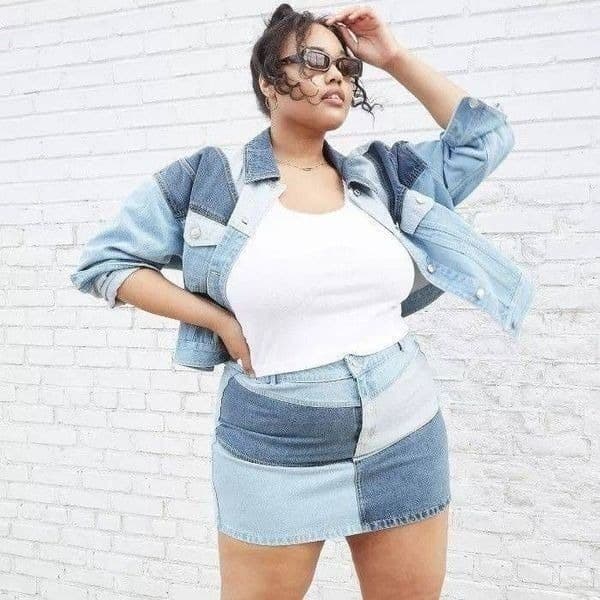 Wild Fable Women's Patchwork Denim Jacket - Thumbnail 2