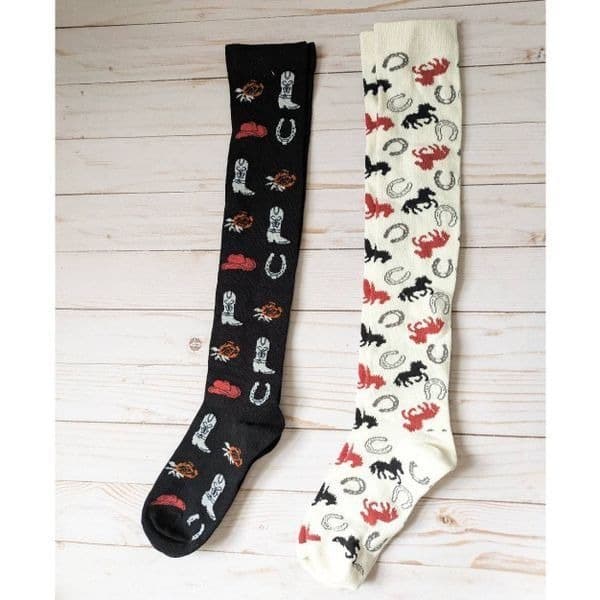Shyanne Women's Cowgirl Knee Socks Set of 2