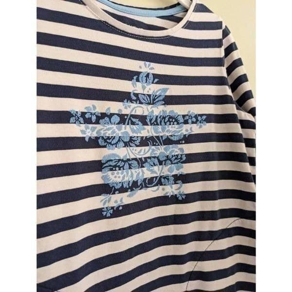 Lands End Girls Navy Striped Dress - Thumbnail 4