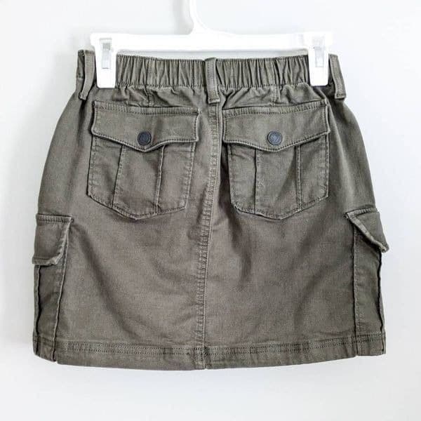 SO Juniors Cargo Utility Skirt Green - Thumbnail 5