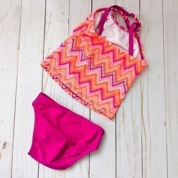 Circo Chevron Neon Two Piece Swimsuit 9m - Thumbnail 2