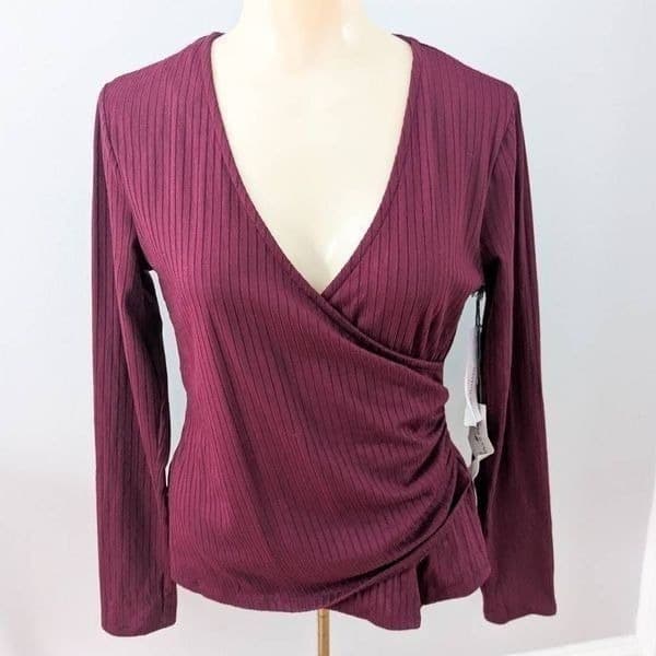 Stitch Fix Nine Britton Rogue Ribbed Front Cross Knit Top - Thumbnail 2