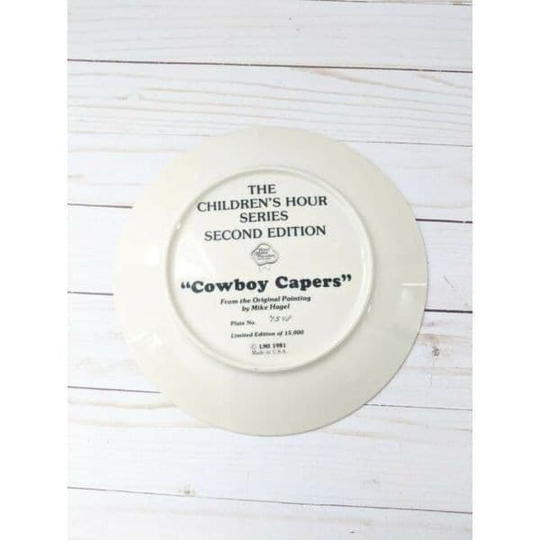 Vintage COWBOY CAPERS Collectible Plate - Thumbnail 2