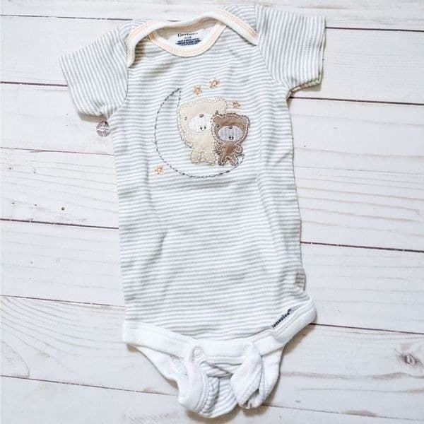Gerber Baby Striped Bears Onesie 0-3 Mos - Thumbnail 3