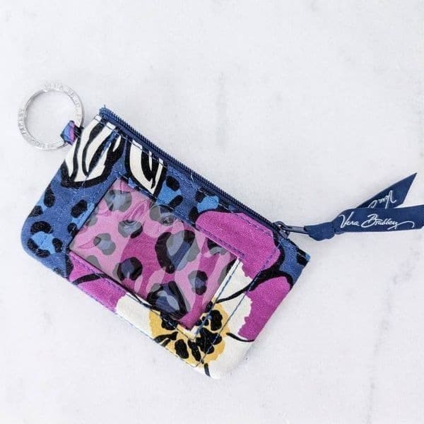 Vera Bradley Zip ID Case in African Violet NWT - Thumbnail 2