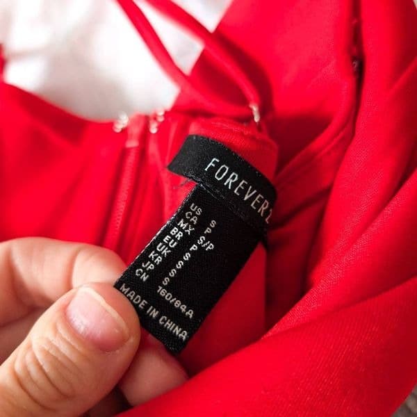 Forever 21 Crisscross Cutout A-Line Red Dress - Thumbnail 3