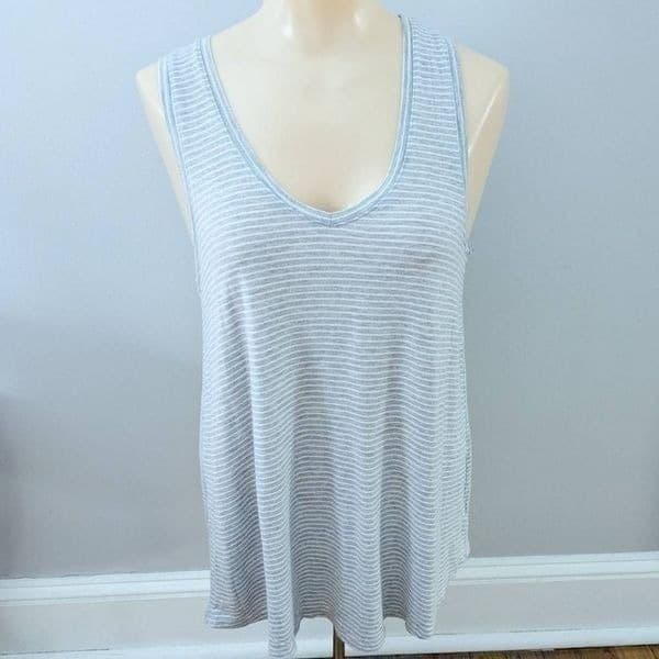 Aerie Soft and Sexy Gray Striped Tank Top