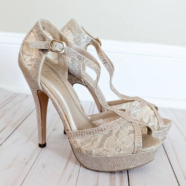 Dream Pairs Peep Toe Platform High Heels - Thumbnail 2