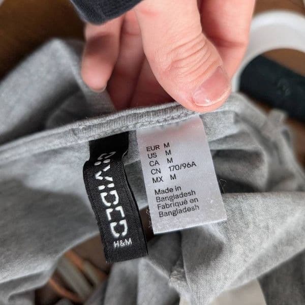 H&M Divided Gray Tank Crop Top Medium - Thumbnail 3