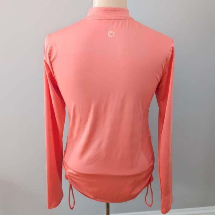 Eddie Bauer Swim Women's High Route Grid 1/2 Zip Up Citrus - Thumbnail 3