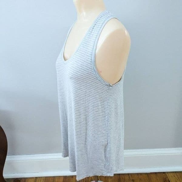 Aerie Soft and Sexy Gray Striped Tank Top - Thumbnail 2