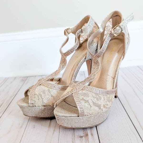 Dream Pairs Peep Toe Platform High Heels - Thumbnail 3