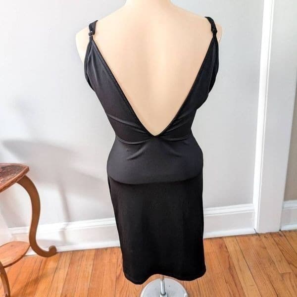 Mapale Black Ruffle Semi Sheer Dress - Thumbnail 2