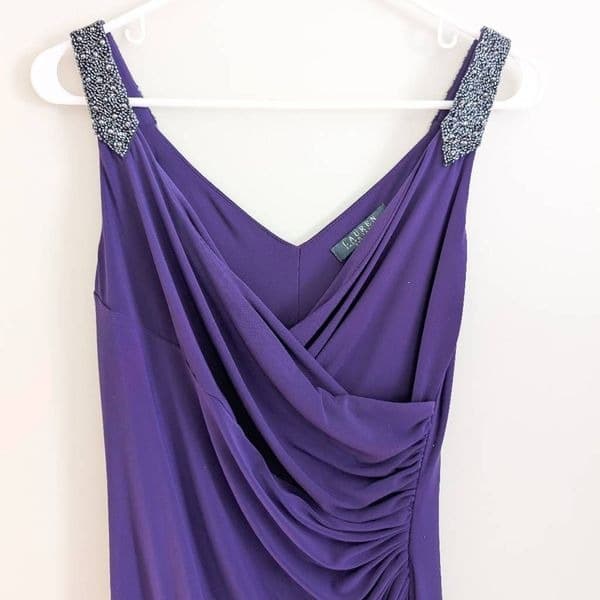 Lauren Ralph Lauren Black Label Purple Twist Dress - Thumbnail 5