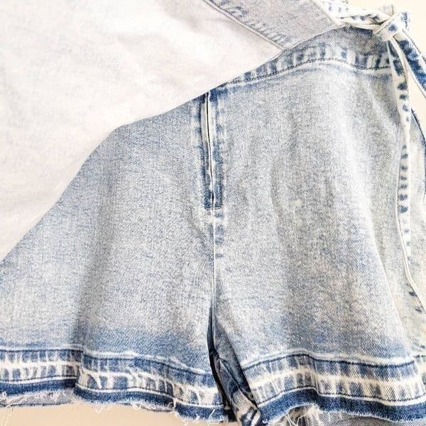 SO Released Hem Wrap Denim Skort - Thumbnail 5