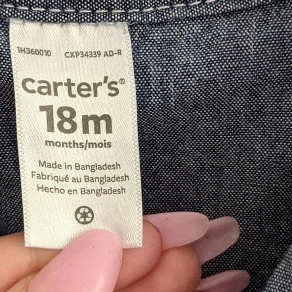 Carter's Button Front Chambray Shirt Planes and Buses - Thumbnail 3