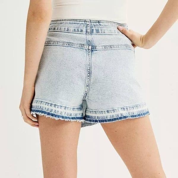 SO Released Hem Wrap Denim Skort - Thumbnail 3