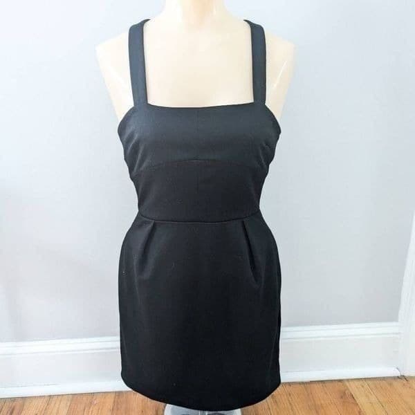 UO Silence and Noise Open Back Ponte Dress Black - Thumbnail 3