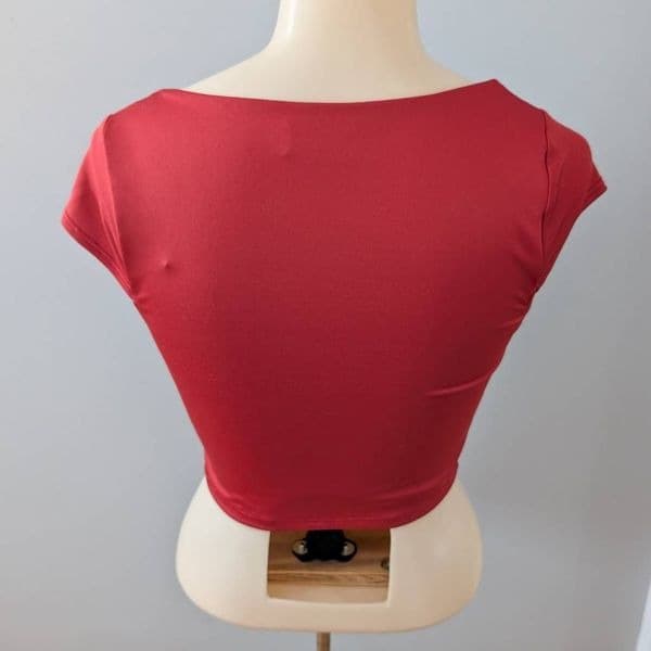 Live in the Present Square Neck Cropped Babydoll Tee - Thumbnail 2