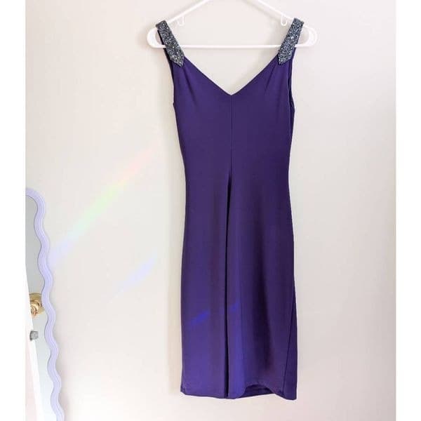 Lauren Ralph Lauren Black Label Purple Twist Dress - Thumbnail 6