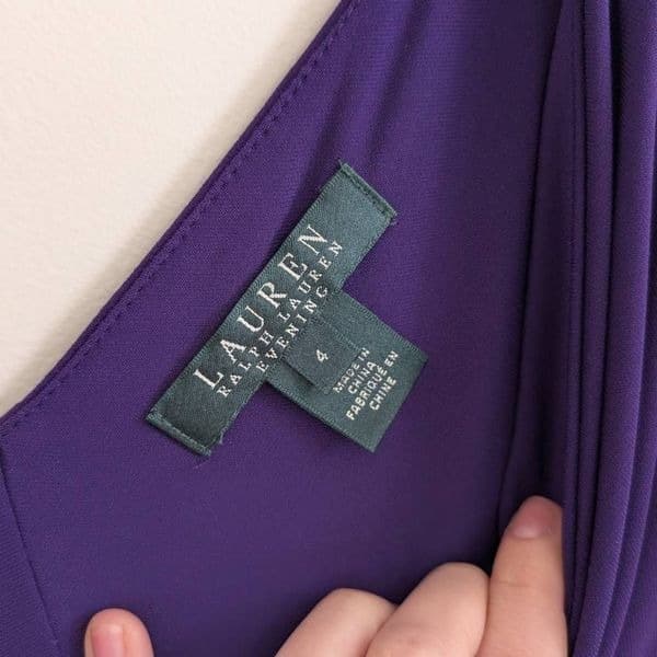 Lauren Ralph Lauren Black Label Purple Twist Dress - Thumbnail 4