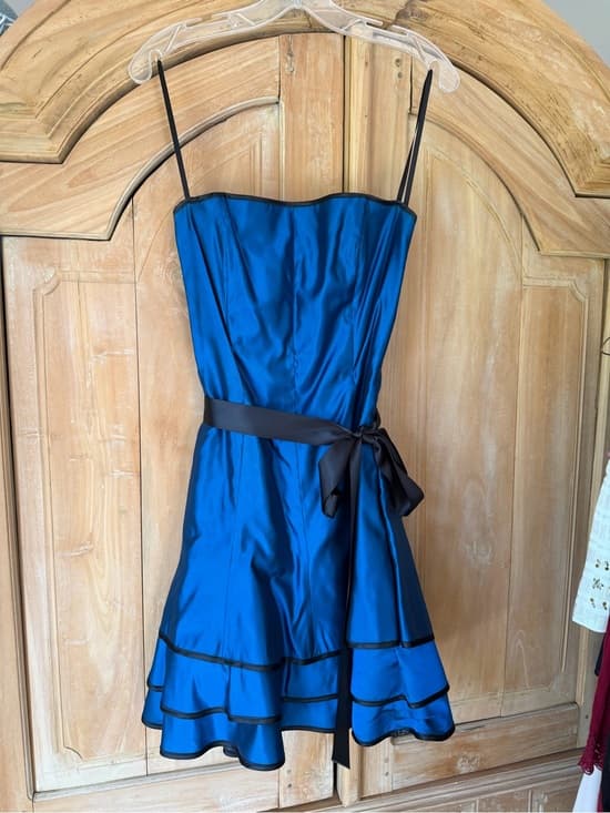 Gorgeous Royal Blue Cocktail Dress - Thumbnail 7