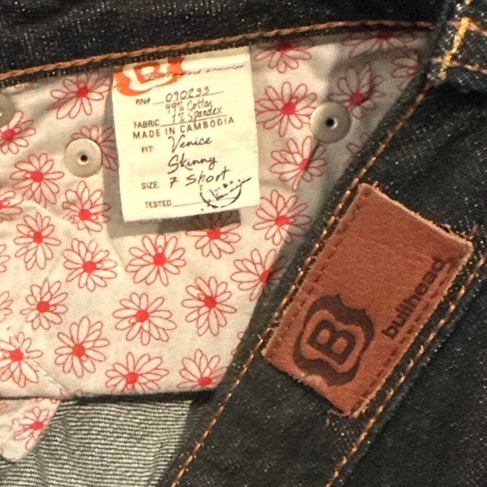Vintage Bullhead Black Straight Leg Jeans 7 Short - Thumbnail 7