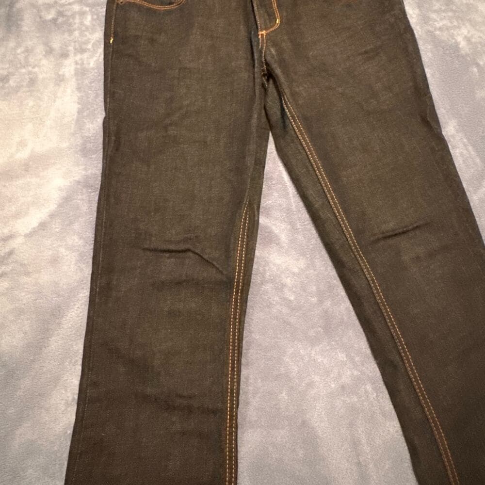 Vintage Bullhead Black Straight Leg Jeans 7 Short - Thumbnail 4